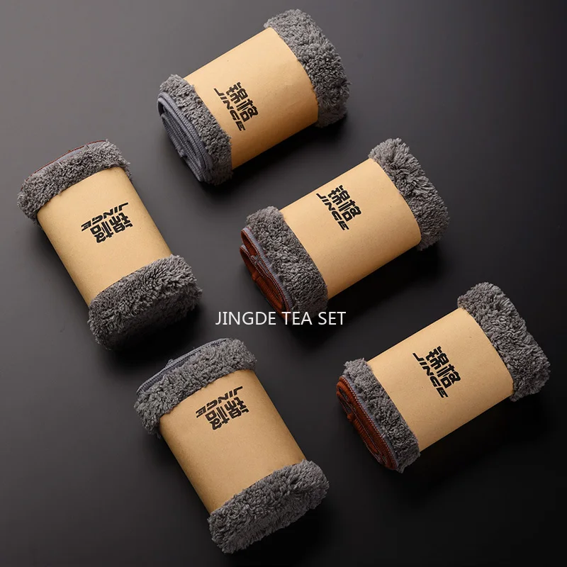 Water Absorbing Soft Tea Towel, Thickened Tea Cloth, Tea Mat Linen Cloth,KONG FU TeaS  Accessories 29X18CM