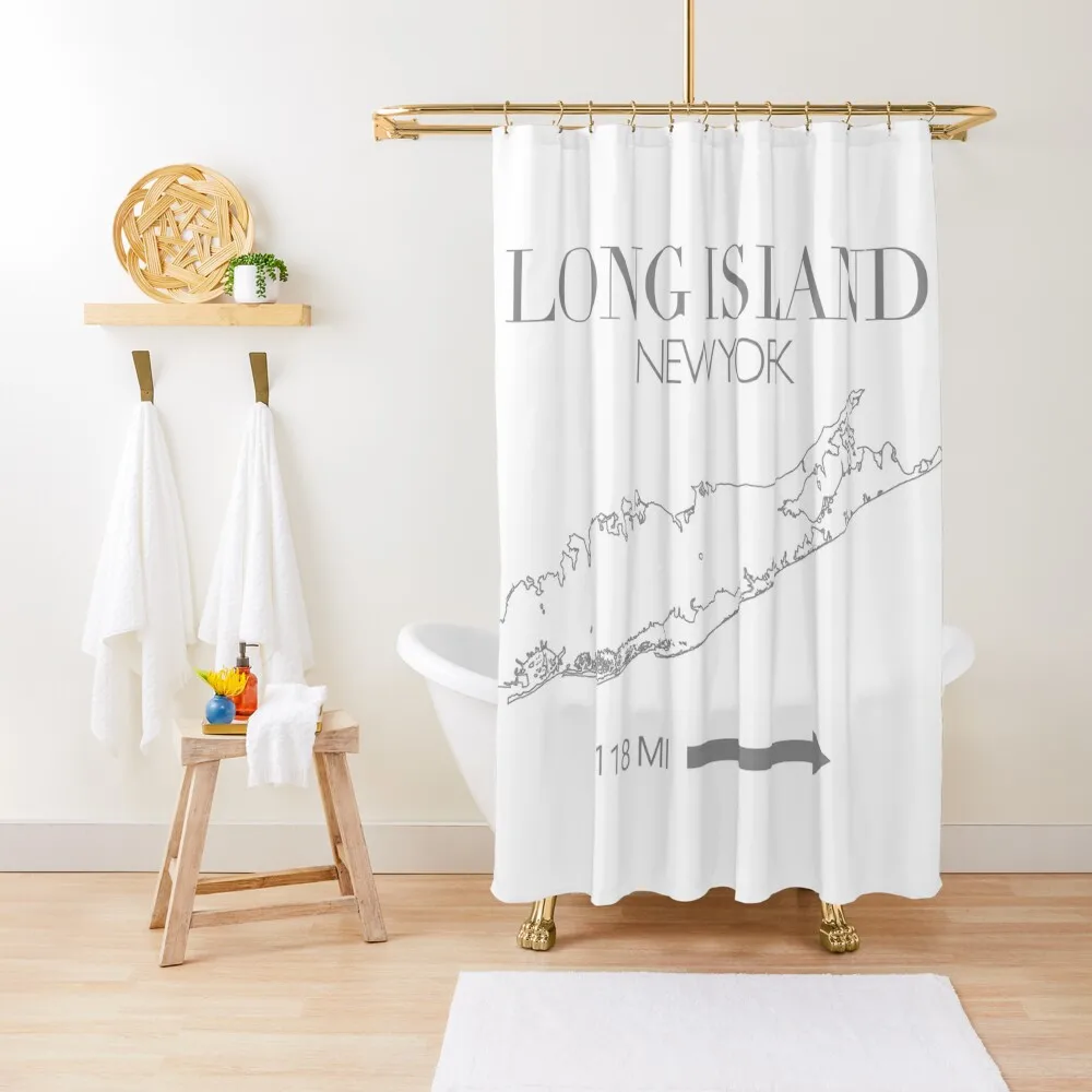 

Long Island Map Shower Curtain Bathroom Box Anime Bathroom For Shower Curtain