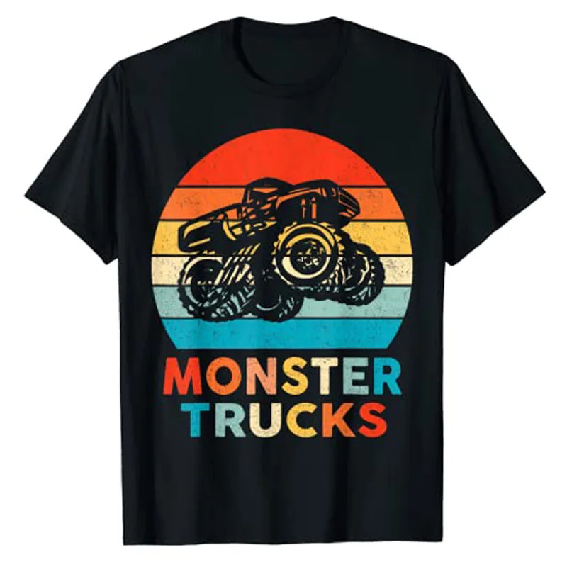 Monster Truck Per Bambini Piccoli, Adulti, Ragazzi, Ragazze, T-Shirt Per Bambini Cute Truck-Lover Graphic Tee Y2K Top Abiti A Maniche Corte Regali