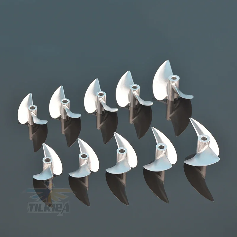 CNC 4.76mm 3/16'' 합금 프로펠러 2 블레이드 나사 왼쪽/오른쪽 D38/42/43/45/46/47/48/50/52/53/54/56/58/60mm Rc 레이싱 보트용