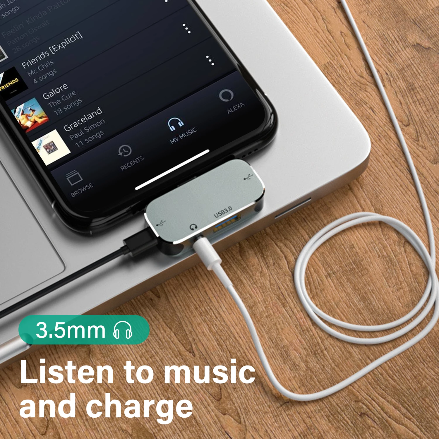 Ultra-Compact 4K HDMI USB-C Docking Station with 100W PD Fast Charging and High-Speed Data Transfer