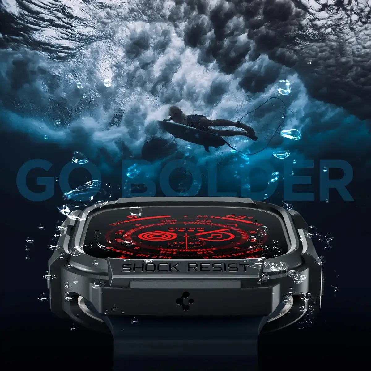 جراب من ألياف الكربون للساعة ، غطاء واقي غير لامع...