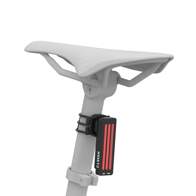 Enfitnix ET2 luce posteriore per bici Auto Start/Stop Brake Sensing IPX6 staffa per reggisella a sella a LED impermeabile con carica - immagine 5