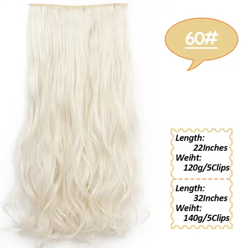 NICESY Synthetic Long Wavy 5 Clips Hair Extensions 22Inch/32Inch Clip On Hair Extensions High Tempreture Fake For Women - Image 18