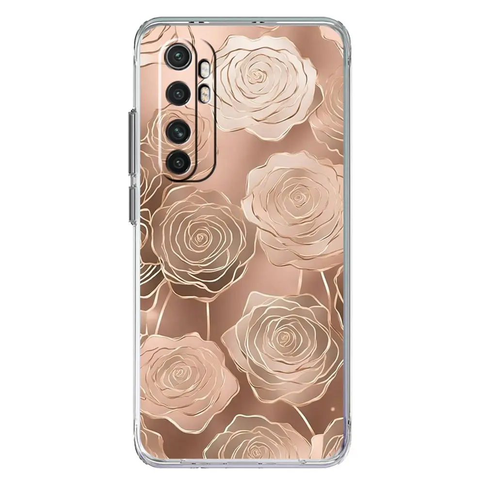 Elegant Rose Gold Art Clear Phone Case