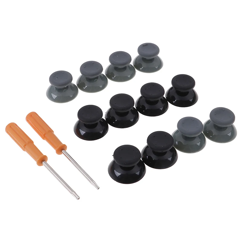 7 Pz/Set 3D Stick Analogico Per Xbox 360 Controller Levette Tappi Per X Box 360 Gamepad Parti Di Riparazione Con Strumento Nero Grigio
