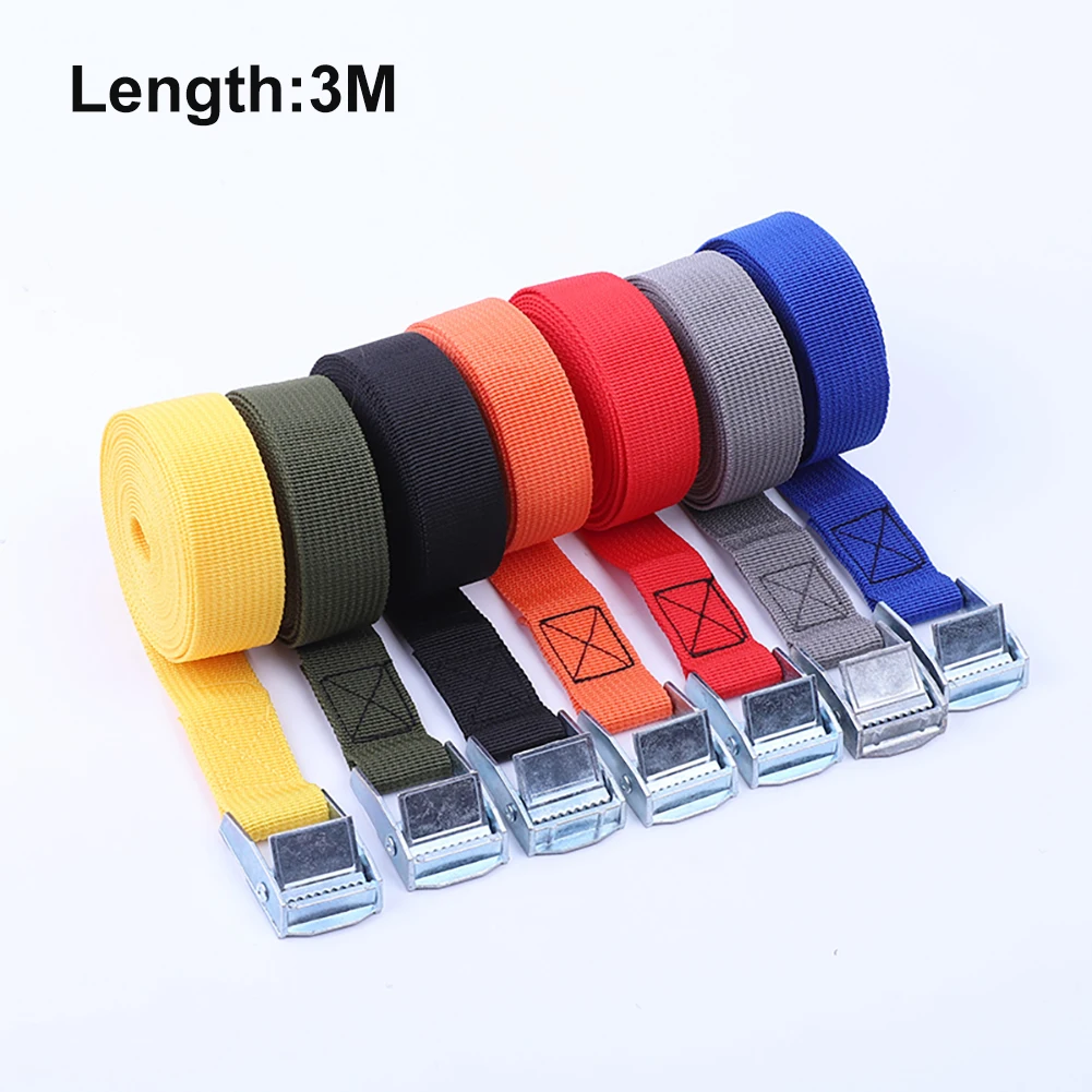 3M Buckle Tie-Down Belt Cargo Straps for Car Motorcycle Bike With Metal Buckle Tow Rope Strong Ratchet Belt for Luggage Bag