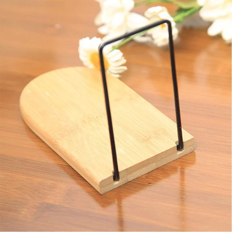 Nature Bamboo Desktop Organizer Office Home Bookends Book Ends Stand Holder Shelf Bookrack 1 Pcs