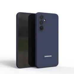 Silky Silicone Soft-Touch Protective Phone Case Cover for A51 4G (DarkBlue)