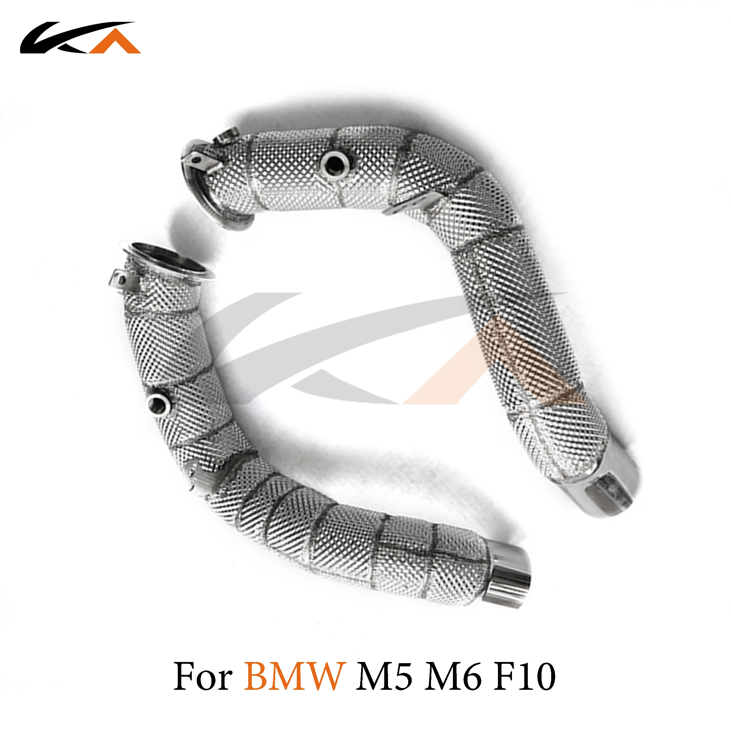 KA 튜닝 다운파이프 배기 스테인리스 스틸 헤더, BMW M5 M6 F10 F06 성능 자동차 부품, 열 차폐 촉매
