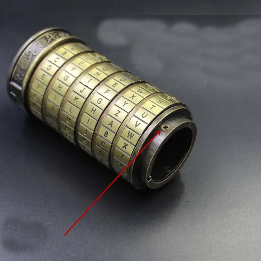 Leonardo da Vinci code toys Metal Cryptex locks wedding gifts Valentine's Day gift Letter Password escape chamber props