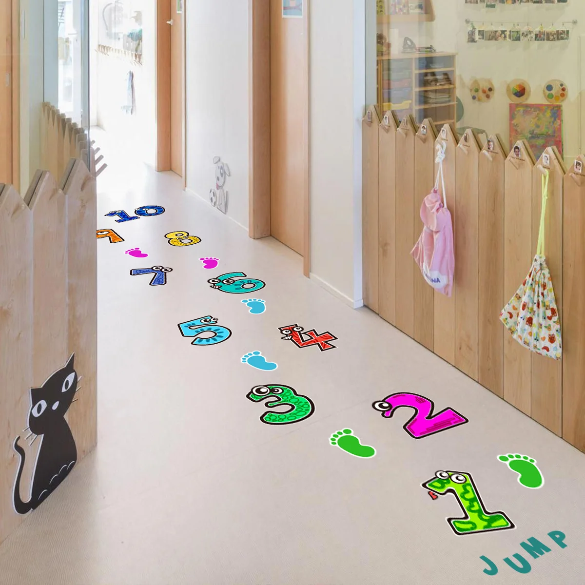 

Cartoon Wall Stickers for Children's Room, Digital Game Floor Stickers, Decorative Wall Stickers, Self-adhesive Wall Stick
