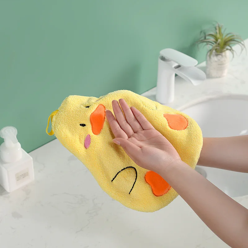 Home Hanging Hand Towels for Kids High Quality Coral Velvet Soft Touch Fine  Comfortable Skin-friendly Kitchen Bathroom Towel - AliExpress