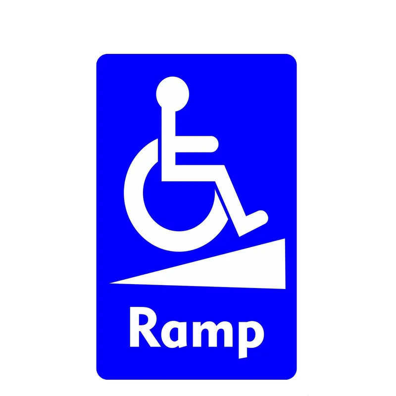 

15.2*9.3cm Ramp Notice Sign Disabled Car Sticker Windshield Decoration High Quality Vinyl Waterproof PVC
