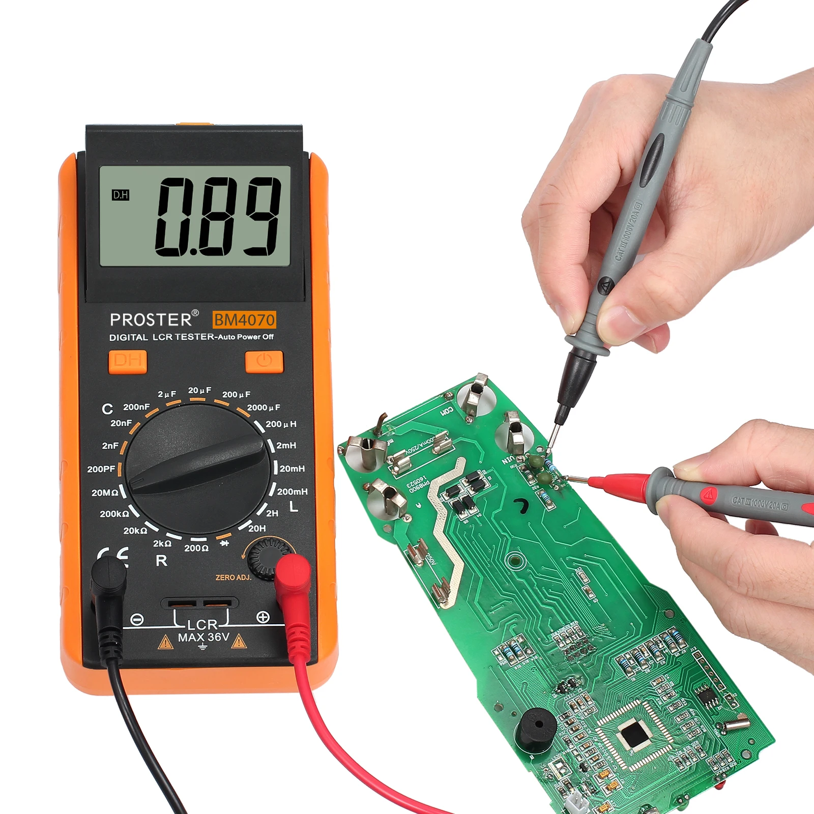 Digital Multimeter Multimeter Tester Proster BM4070 LCR Meter Tester for Inductance Capacitance Resistance LCD Display Measuring Meter Tool Kit