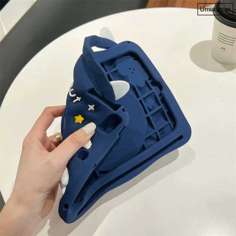 Cartoon Tablet Cover - Kids Silicone Rotating Stand Case, 10-12 inch