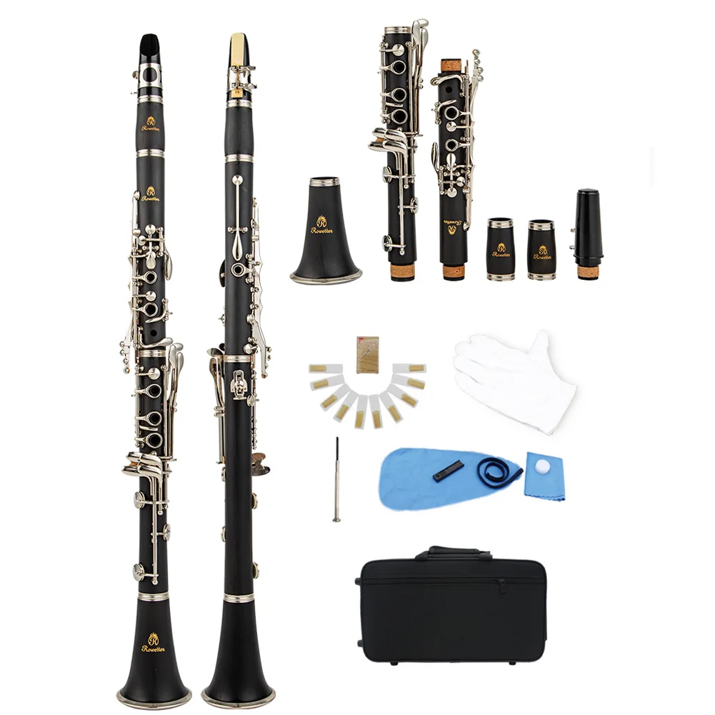 Rowtter Clarinet Falling Tune B 17 Key Sib Klarnet /ABS Body Material Clarinette