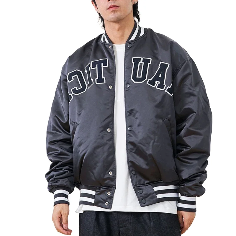 

NAUTICA Hasegawa Reversible Baseball Coats Japanese Retro Cityboy Standing Neck Flying Jacket