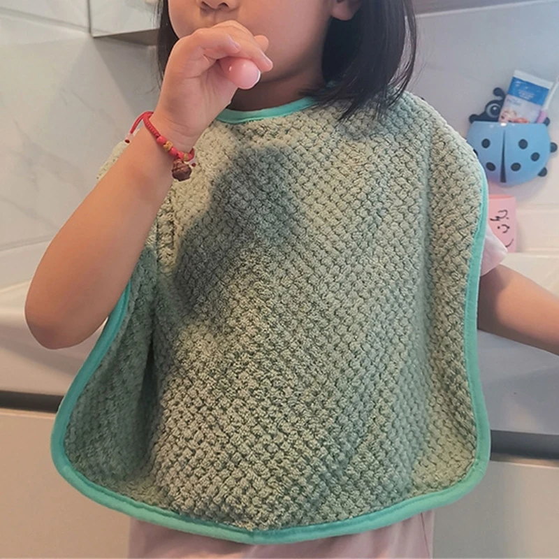 1pc Baby Bibs for Children Washing Face Towel Soft Salive Towel Boys Girls Learning Brushing Teeth for 3 To 8 Years Kids