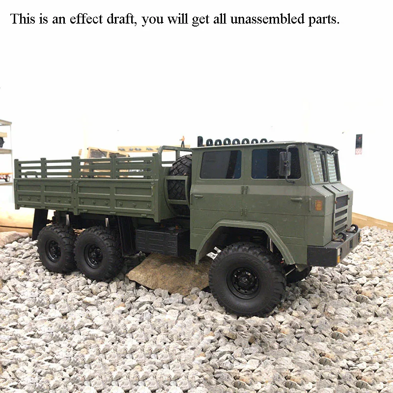 CROSRC XC6-F Upgraded Ver 1/12 Military Truck Off Road Car 6*6 KIT Motor Light Sound RC Toys Gifts TH10487 3