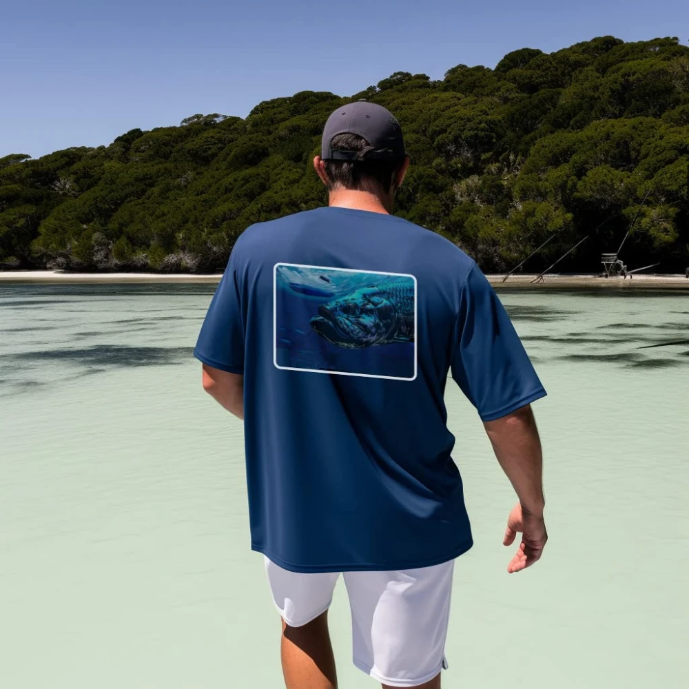 Pelagic blue Fishing shirt Uv protection/Outdoor Fishing Apparel Shirts Quick drying and breathable UPF 50+Man Clothing Tops