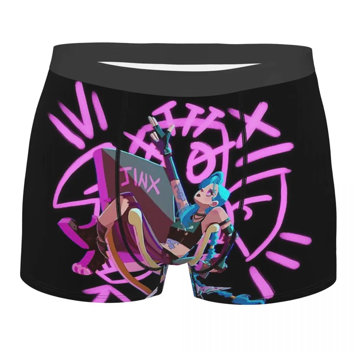 

Jinx Arcane League of Legends TV Underpants Homme Panties Male Underwear Comfortable Shorts Boxer Briefs