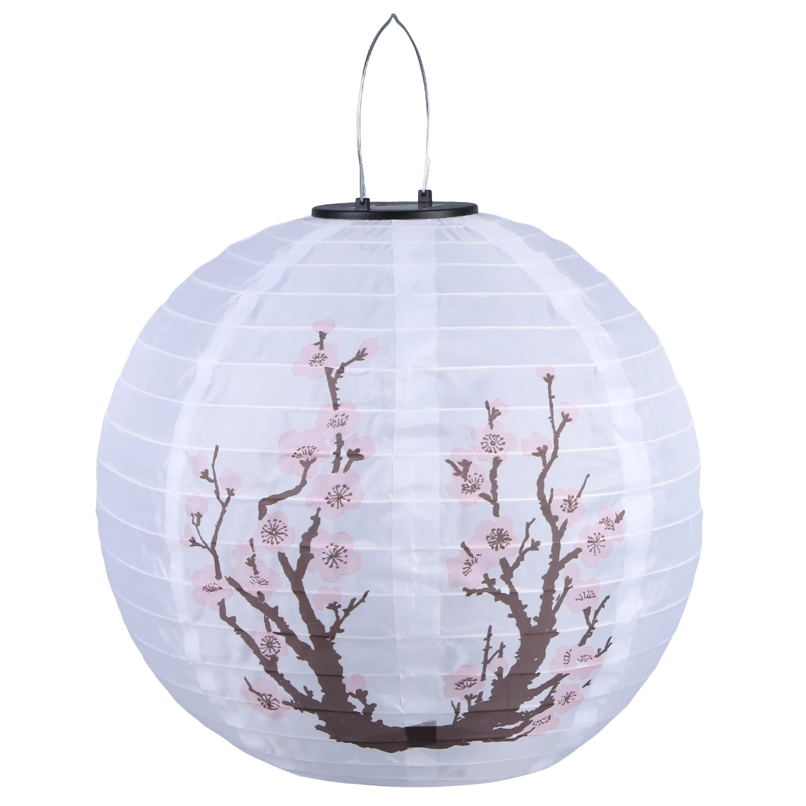 LED Solar Lantern 30cm Plum Blossom Decorative Lantern IP65 Waterproof Solar Powered Lanterns Nylon Colth for Outdoor Indoor