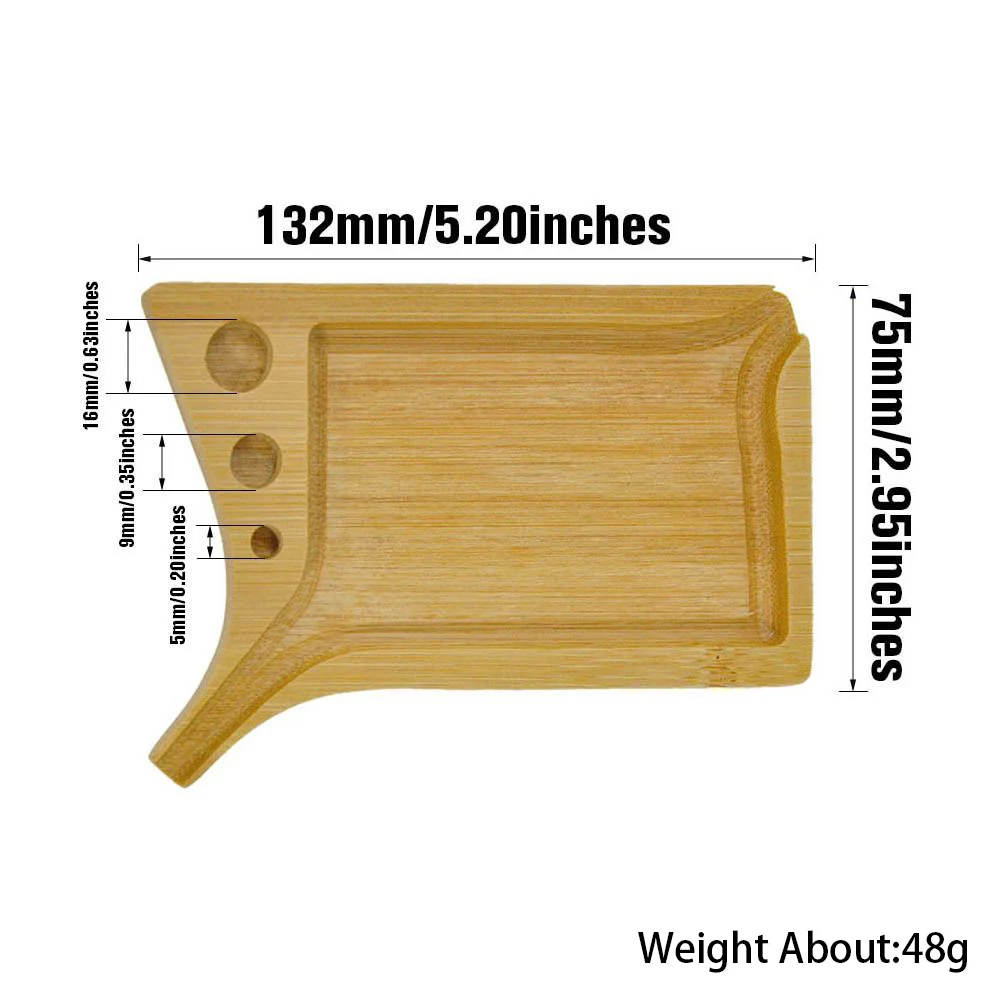 Portable Wooden Tobacco Rolling Tray with Brush And Pre Rolled Cone Holder Multifunctional Herb Rolling Tray Tobacco Accessories