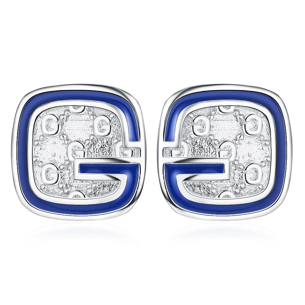 

New light luxury niche design pearl earrings letter rhinestone women's high end jewelry earrings