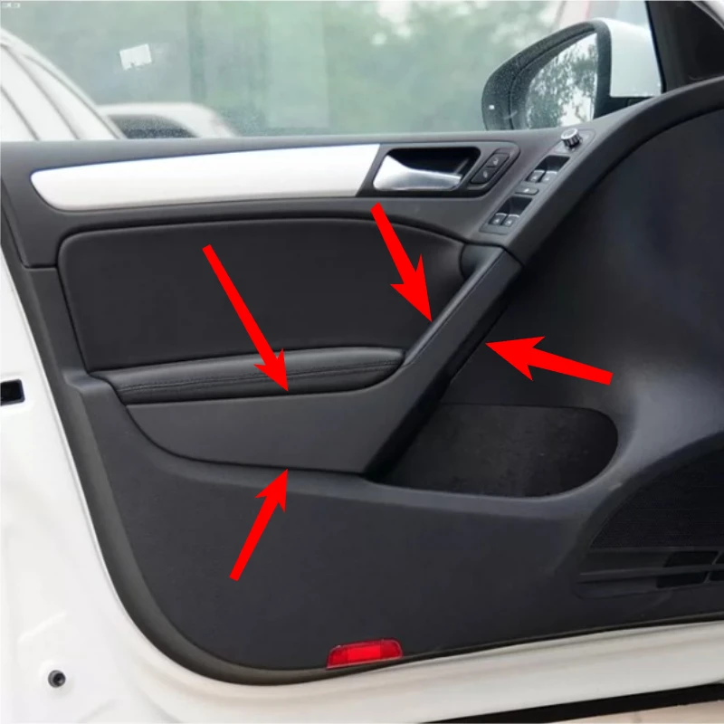 폭스바겐 VW 골프 6 GTI MK6 2009-2014 5K4868039A 5K4868040A용 블랙 좌우 실내 도어 손잡이 커버 트림
