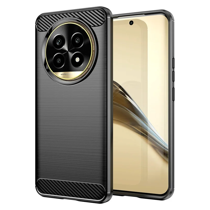 Enhanced Carbon Fiber Soft Silicone Back Bumper Case Cover