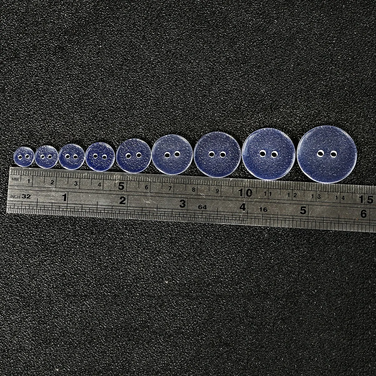 100pcs Two Hole Transparent Small Buttons Circular Resin Pad Button Shirt Collar Button 6