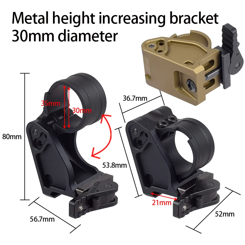 Tactical FTC Mount for G33 G43 Magnifier 6X-Mag-1 Airsoft Rifle Scope