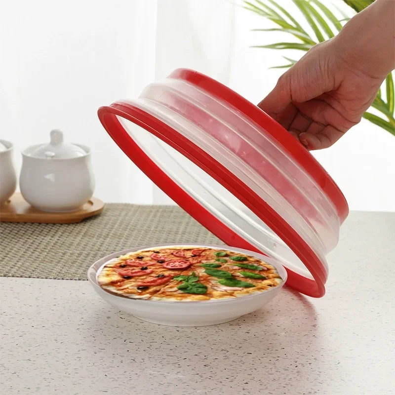 Food Cover Microwave Cover 1pc Microwave Oven Heating Cover Multifunctional Silicone Collapsible Food Cover Oil and Round Splash Proof Kitchen Tools