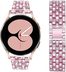 Bracciale orologio in metallo elegante con diamanti – Cinturino premium 20mm/22mm
