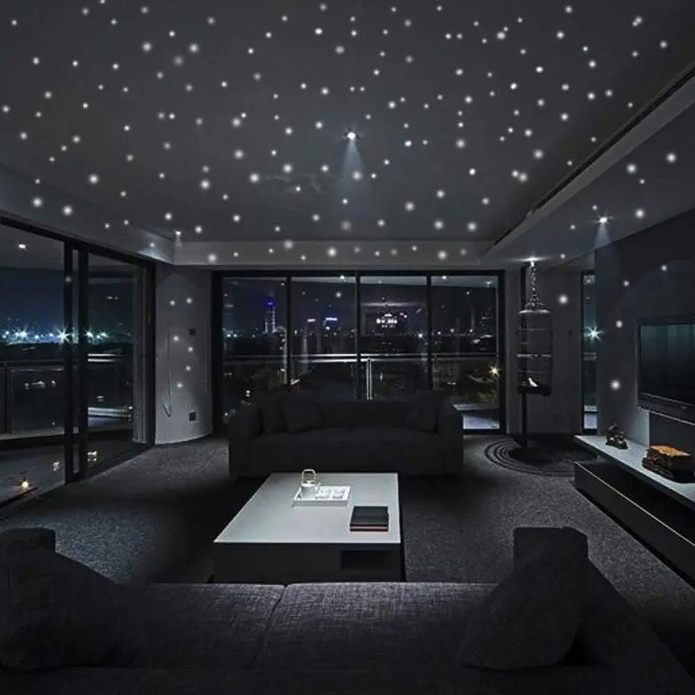 Glow-in-the-dark polka dot stickers home decor 407 glow-in-the-dark circles