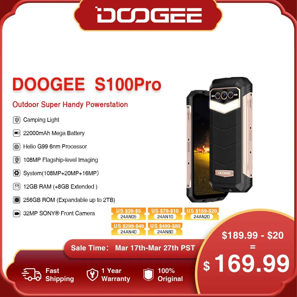 DOOGEE S100 Pro Кемпинговый фонарь Прочный 6