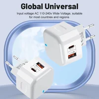 Quick 20W Dual Ports Wall Charger Type-C USB PD Phone Fast Charger Super Quick Charging Power Adapters EU/US/UK Plug For iPhone - Image 4