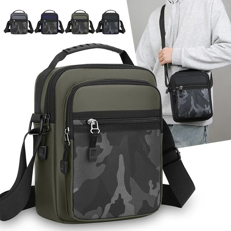 Men's crossbody bag, shoulder bag, vintage handbag, business bag, briefcase, with handle and adjustable shoulder strap