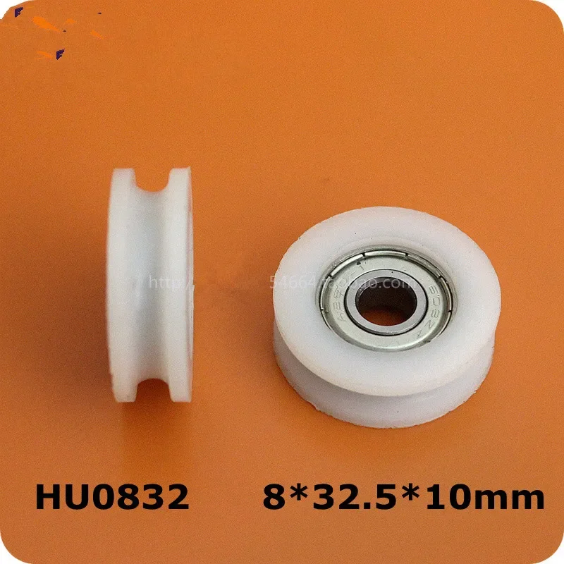 Fixmee 2pcs 32.5mm Round Groove Nylon Pulley Wheels Roller for 3.8mm rope w/ 625ZZ Bearing