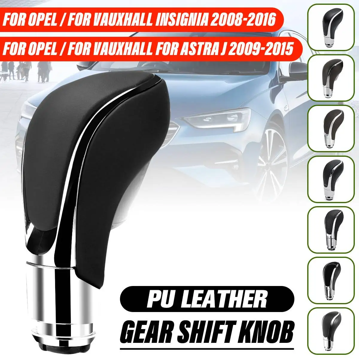 PU Leather Automatic Transmission Gear Shift Shifter Lever Knob For Buick Regal - Foto 4