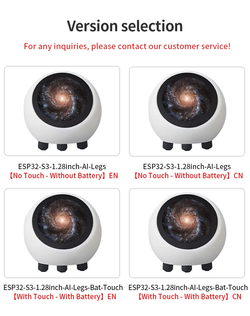 XiaoZhi DeepSeek AI Voice Chat Robot ESP32-S3 1.28inch LCD Development Board SD