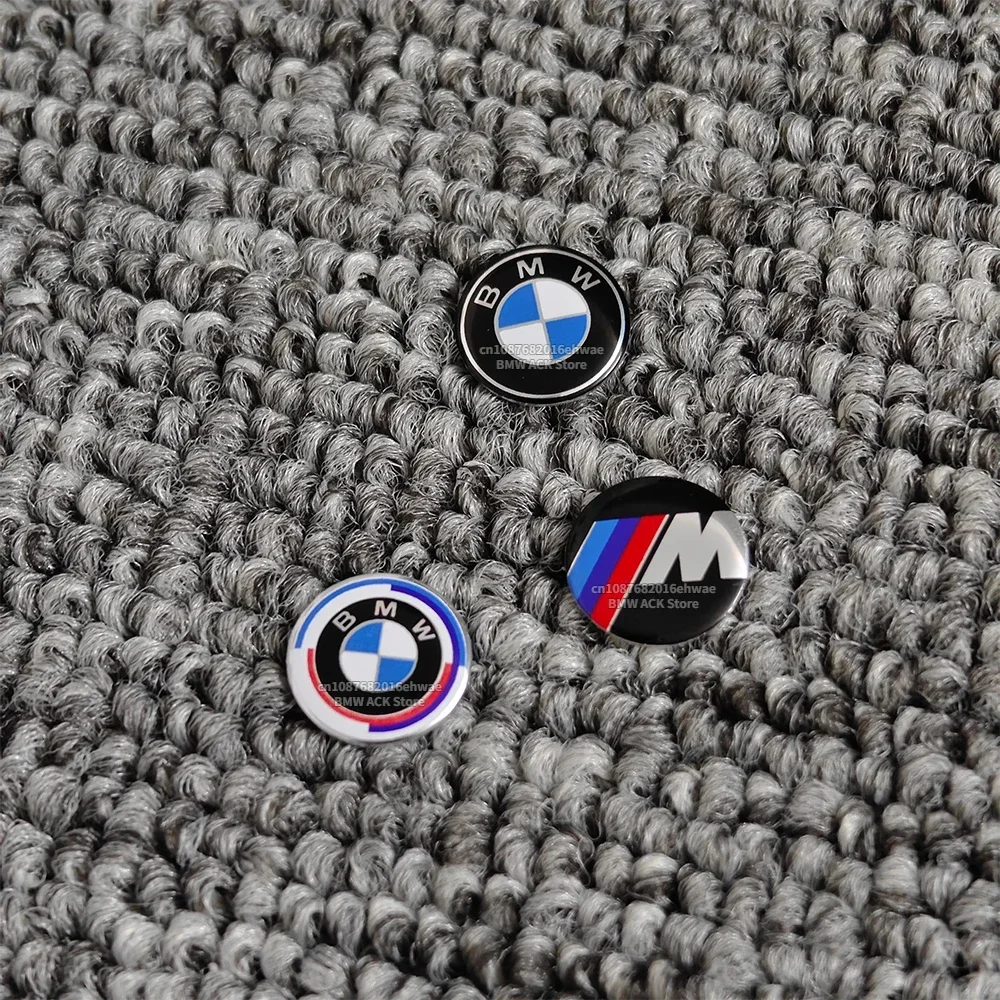 11MM 3D Aluminum Car Key Shell Stickers For BMW M M1 M2 M3 F32 E52 E53 E60 E90 E91 E92 E93 F01 F30 Auto Key Remote Fob Decals 3d stickers
