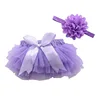 Baby Girls Tulle Tutu Bloomers Infant Newborn Diapers Cover set Short Skirts+Headband Set Girls Skirts Rainbow Baby Skirt 1