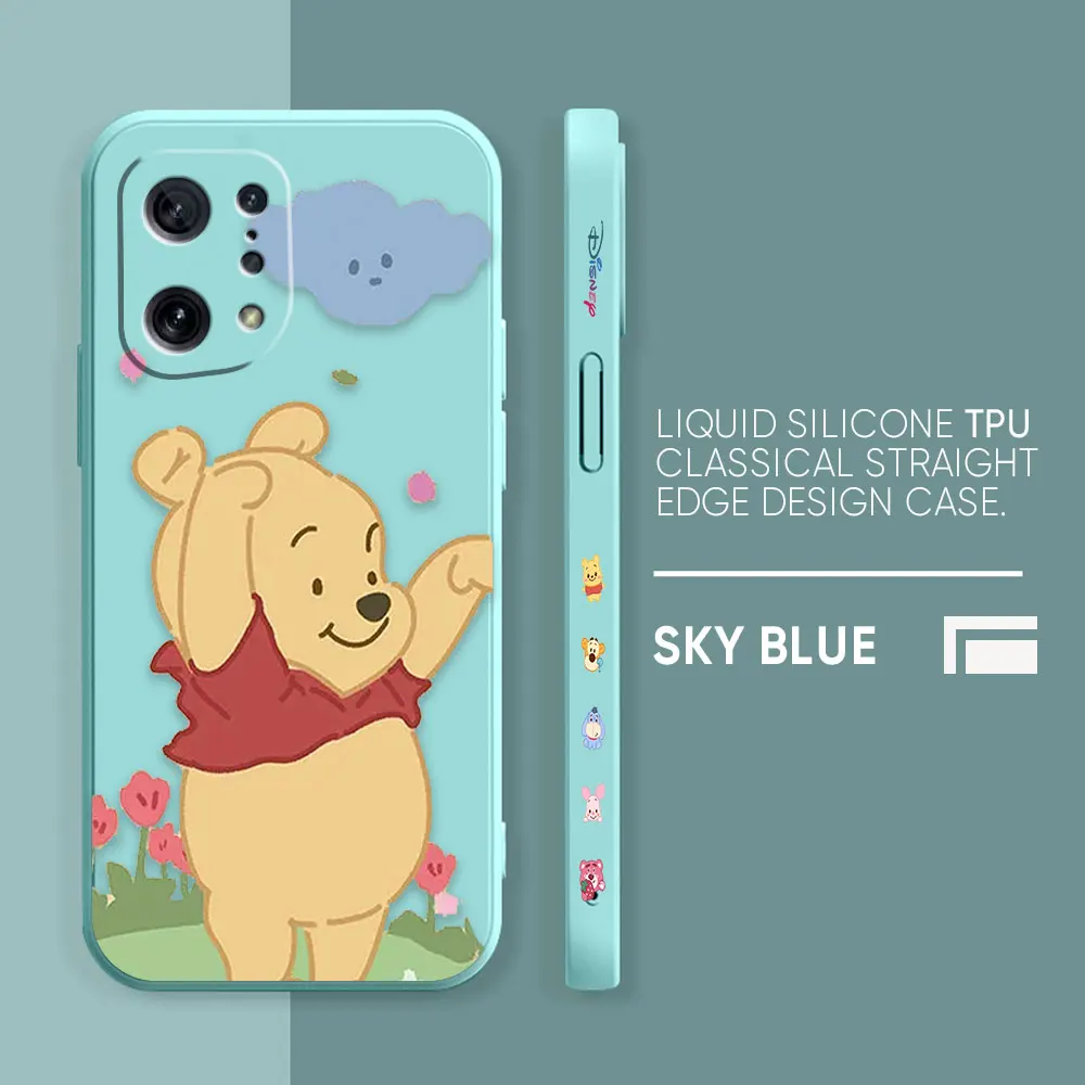 thumbnail image 1 of Case For OPPO FIND X6 X3 REALME X7 X50 RENO 2 4Z 4 6 Lite 5Z 5F 4G 5G PRO Liquid Silicone Case Piglet Winnie the Pooh Bear, 1 of 5