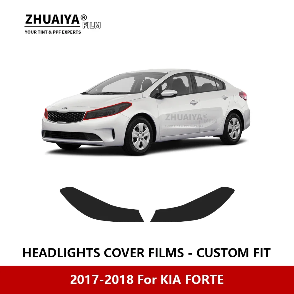 

For KIA FORTE 2017-2018 Car Exterior Headlight Anti-scratch PPF precut Protective film Repair film Car stickers Accessories