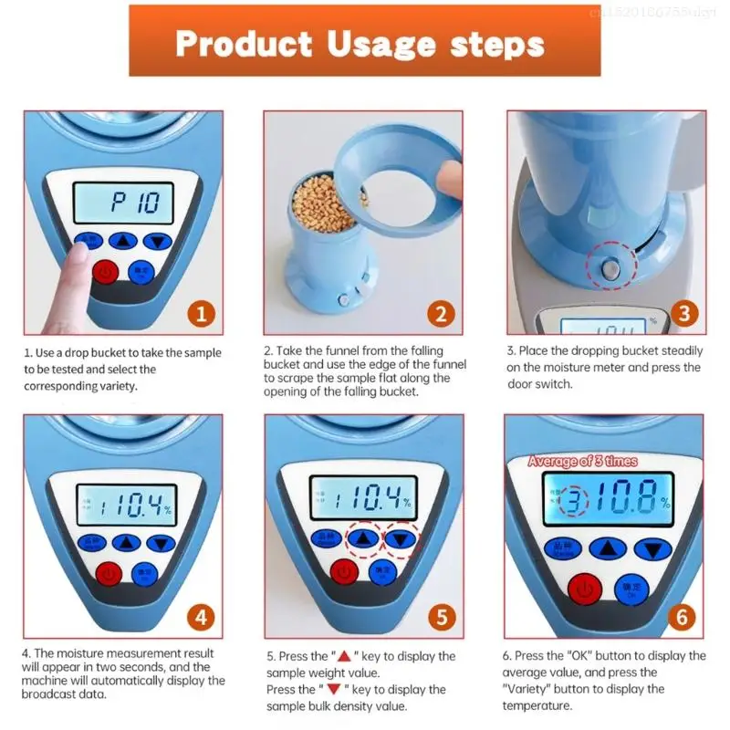 

Digital Grain Moisture Meter LDS-1G For Corn Wheat Rice Bean Tester F1FB