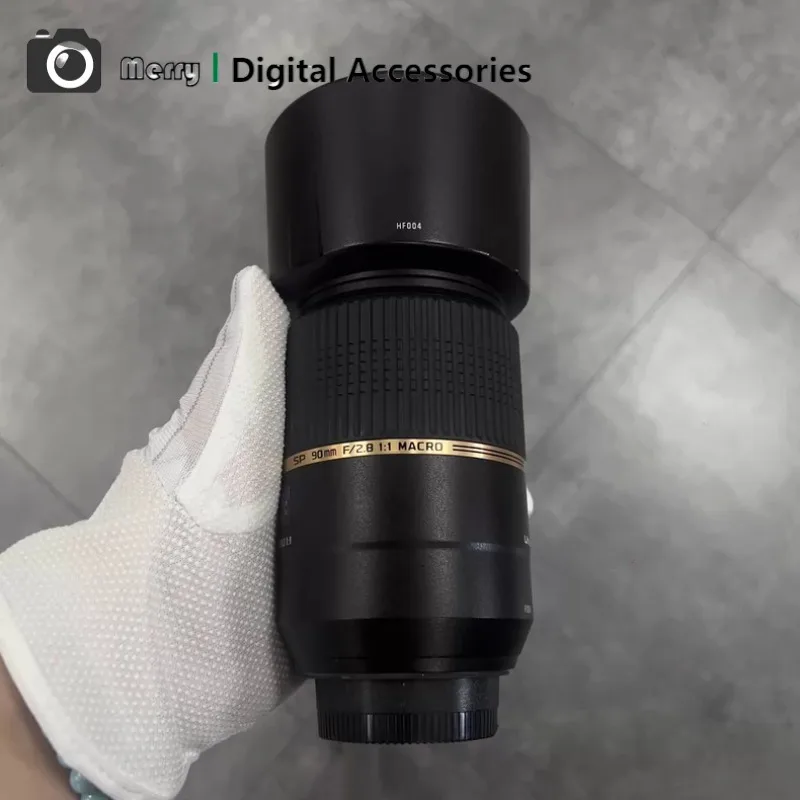 타몬 SP 90mm F2.8 Di MACRO 1:1 VC USD F004 풀프레임 프라임 렌즈 DSLR 카메라용 95% 새 상품