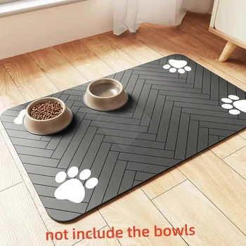 Versatile Absorbent Pet Mat for Dog and Cat Bowls