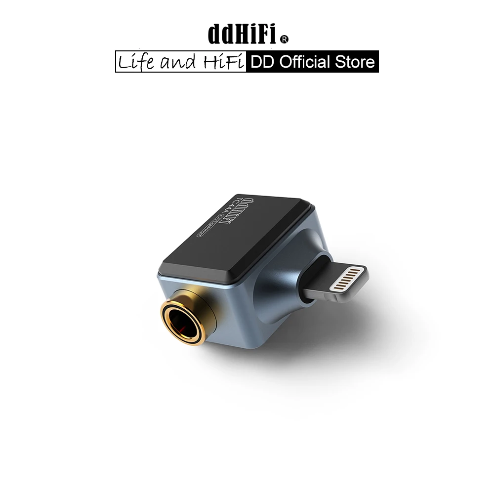 DD ddHiFi TC44A Light-ning to 4.4mm, Compact Adapter, T-Shaped Light-ning OTG Plug, Native DSD256 and 32-bit 384kHz PCM Decoding